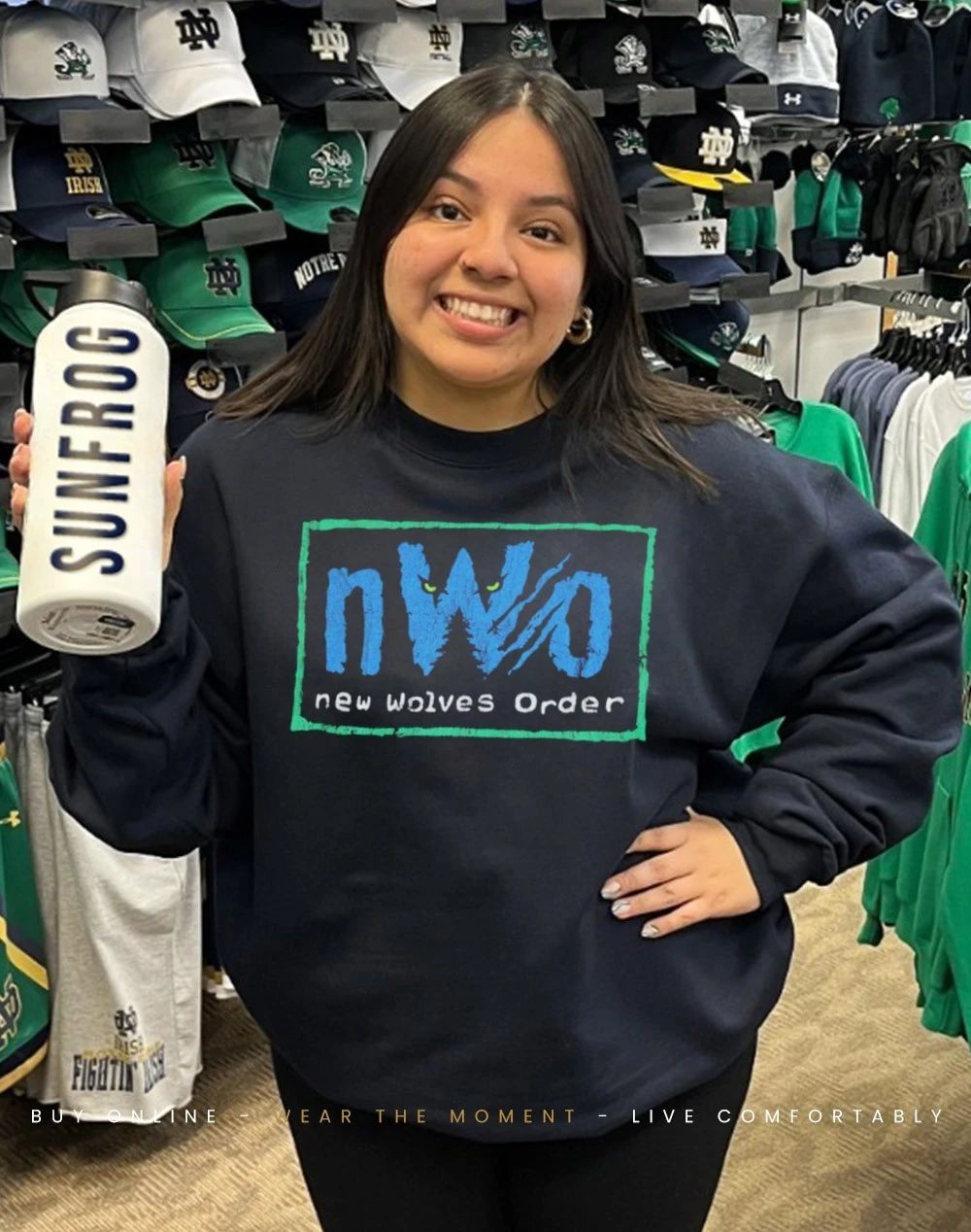 Timberwolves NWO Wolfpack front and back shirt
