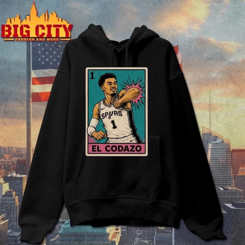 Victor Wembanyama Spurs Teal Burst El Codazo Vintage Shirt
