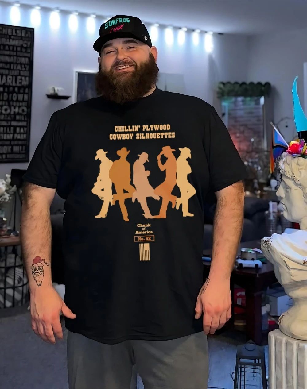 WORDS Chillin’ Plywood Cowboy Silhouettes Chunk of America No. 52 shirt