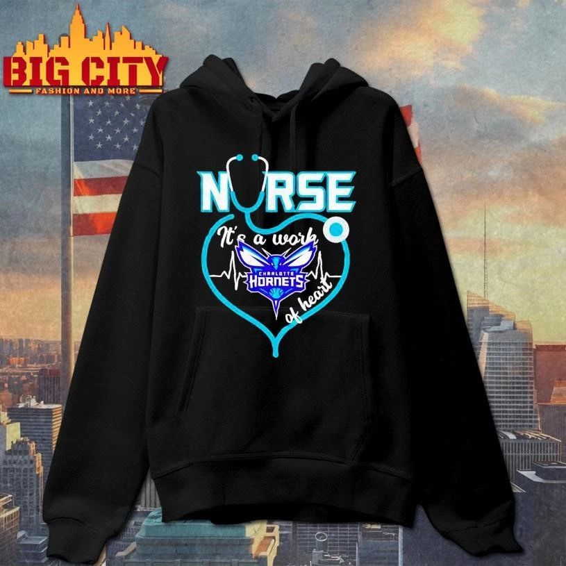 Charlotte Hornets nurse it’s a work of heart stethoscope shaped heart NBA Shirt