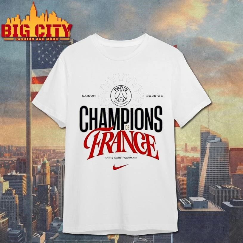Paris Saint Germain Ligue 1 Winners Champions De France 2026 Shirt