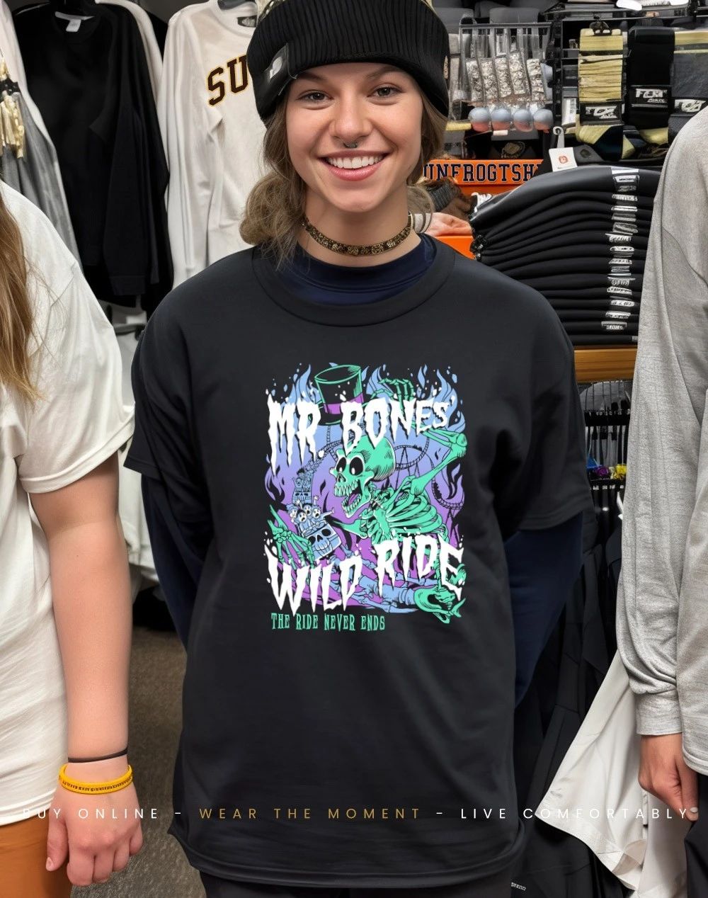 Mr. Bones’ Wild Ride the ride never ends shirt