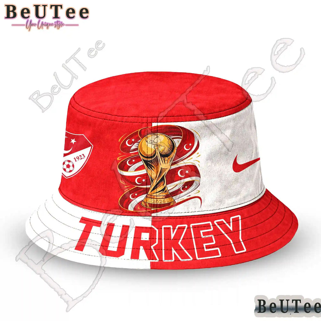 Turkey Premium World Cup 2026 Golden Trophy Bucket Hat