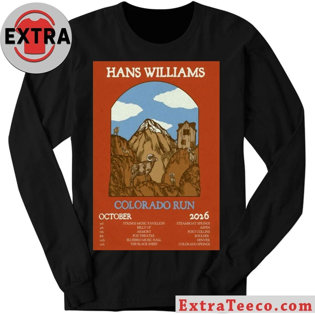 Hans Williams Tour Colorado Run October 2026 Poster Shirt