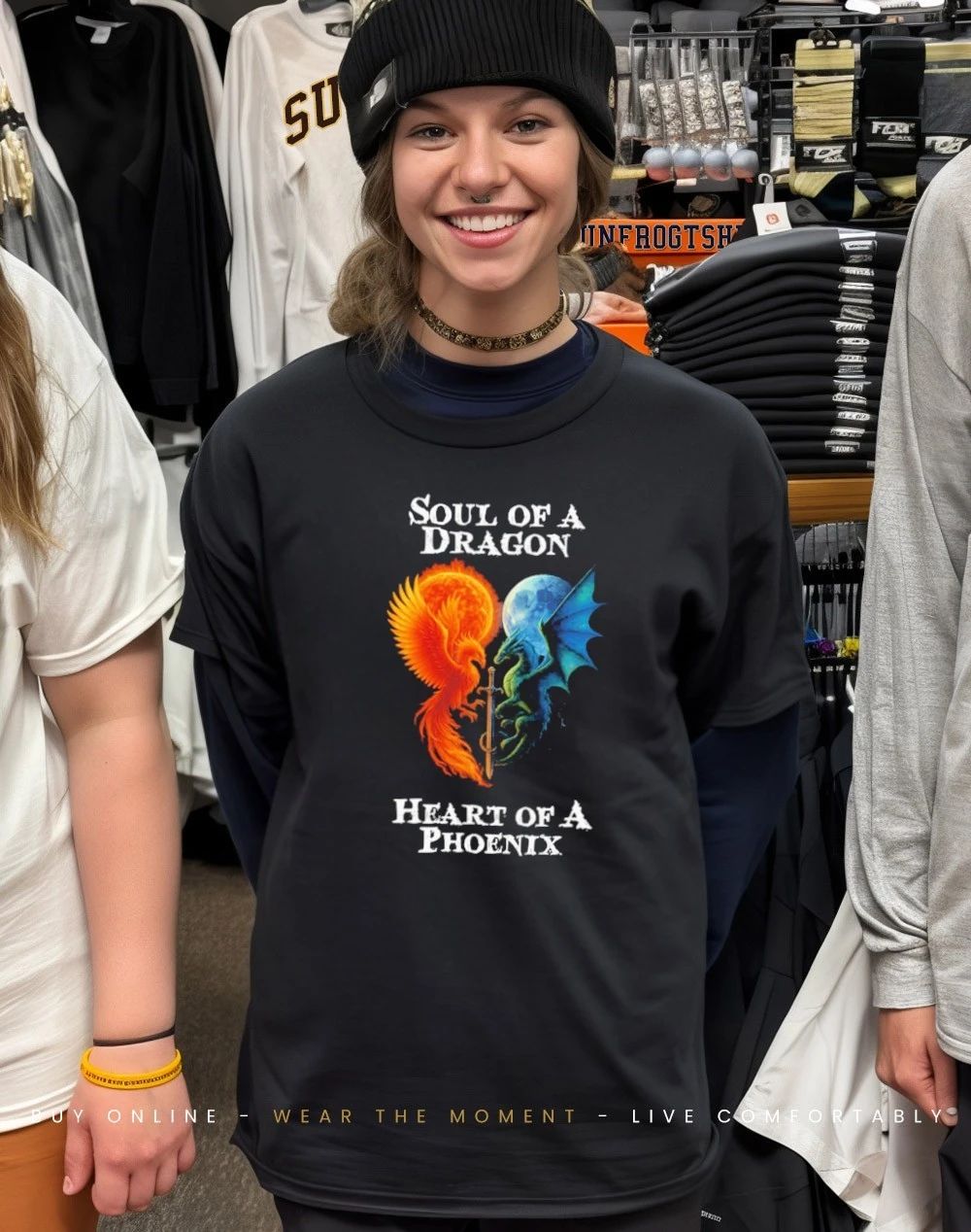 Flame and Fang soul of a dragon heart of a phoenix shirt
