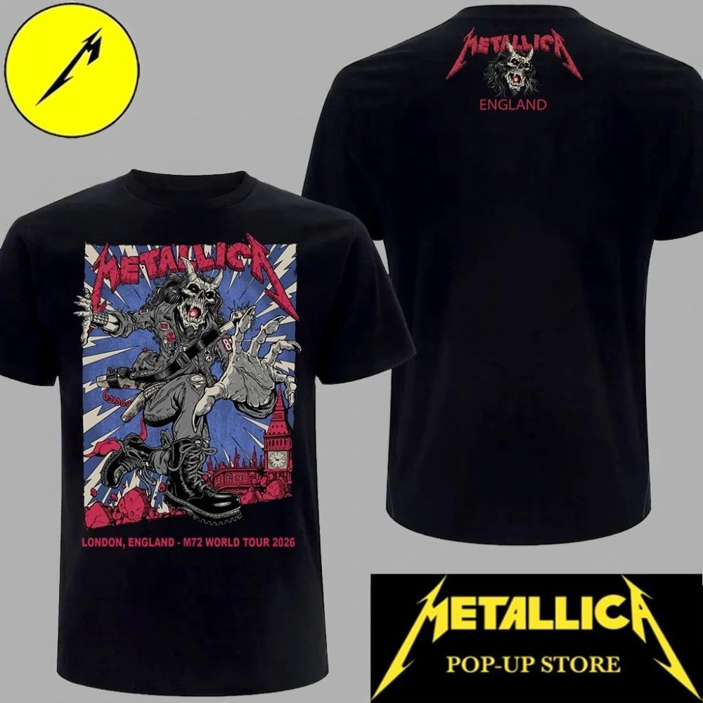 Metallica London Stadium 2026 Two-Sided T-Shirt – M72 Tour Merch