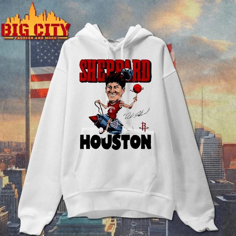 Reed Sheppard player Houston Rockets signature caricature shirt