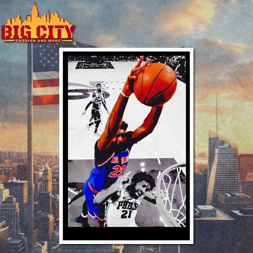 Mitchell Robinson Dunk On Joel Embiid Fan Shirt