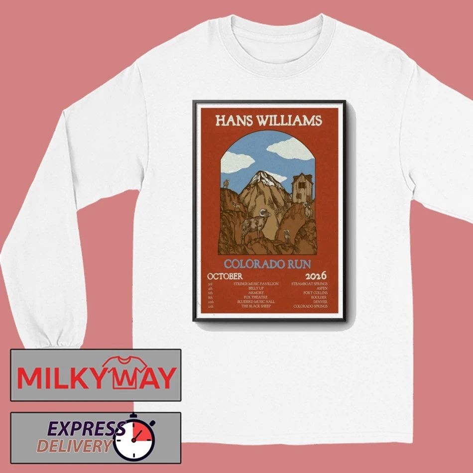 Poster Hans Williams Colorado Run Tour October 2026 shirt