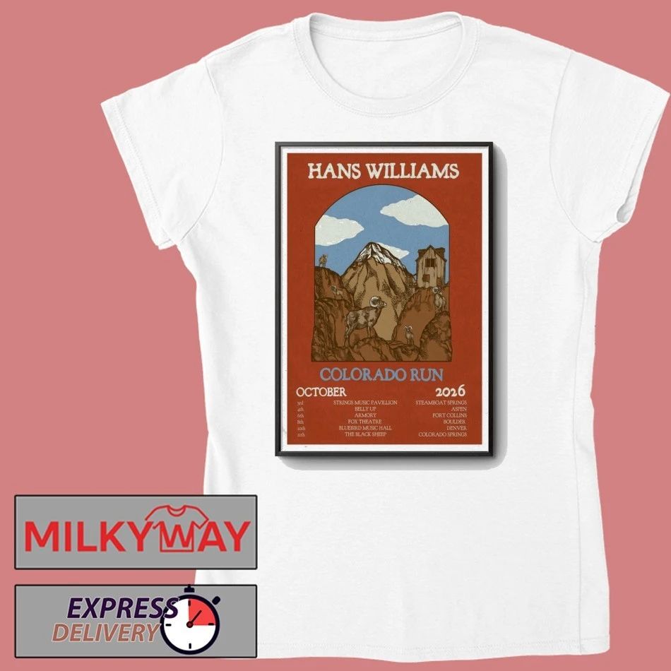 Poster Hans Williams Colorado Run Tour October 2026 shirt