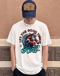 Santa surfing let the good times roll est 2024 shirt