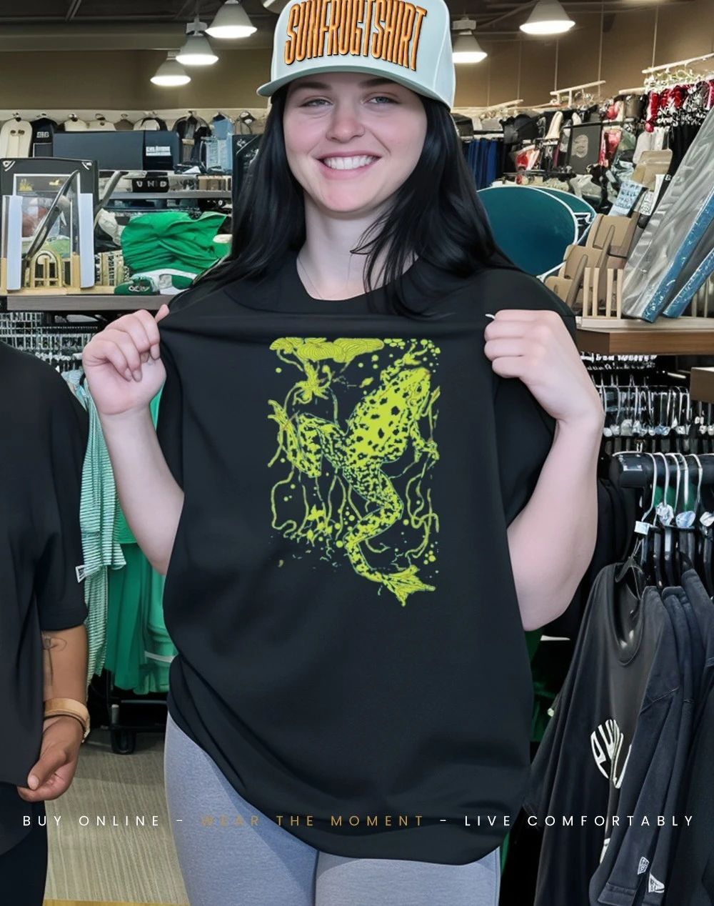 Swimming Frog graphic shirt