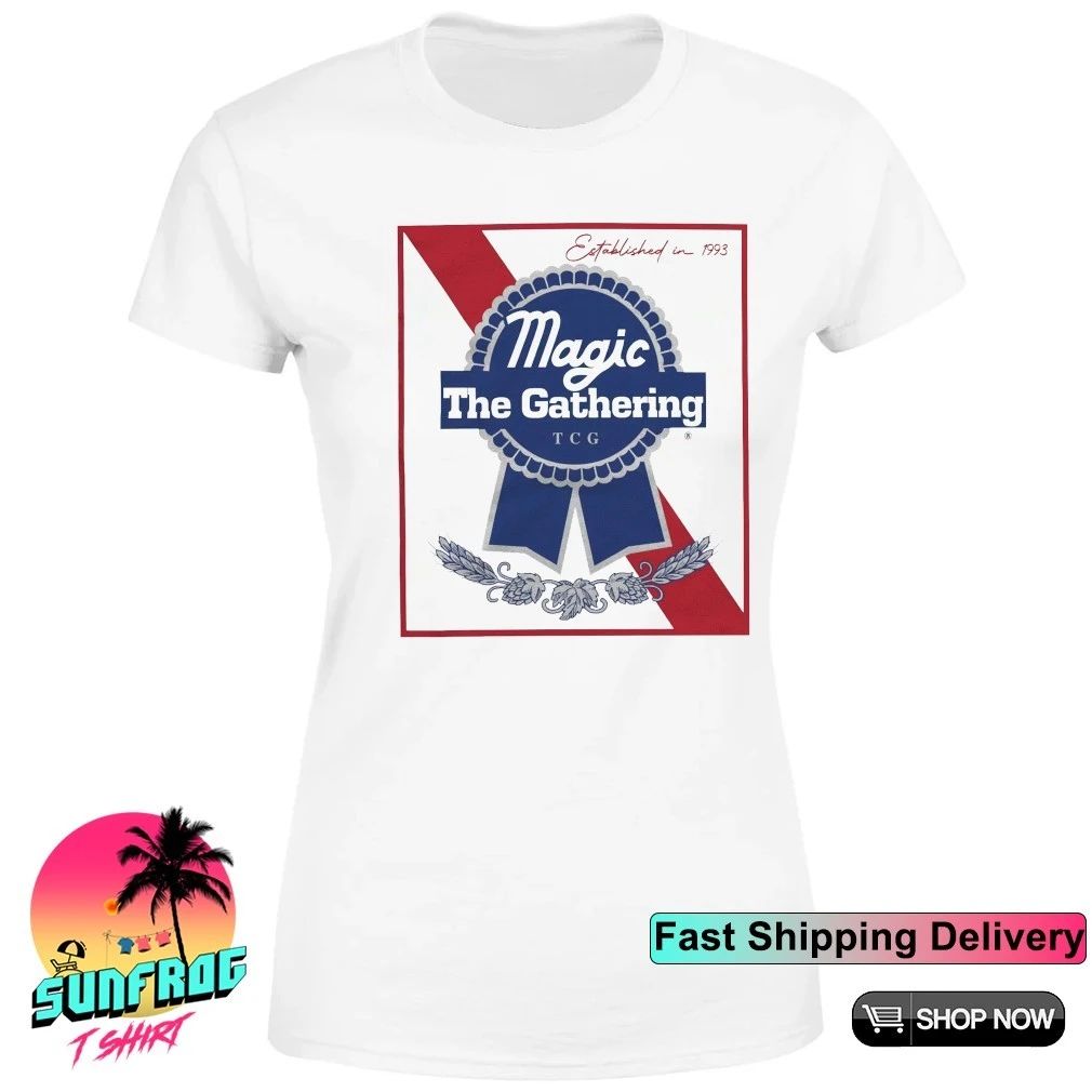 Magic The Gathering est 1993 Pabst Blue Ribbon parody shirt