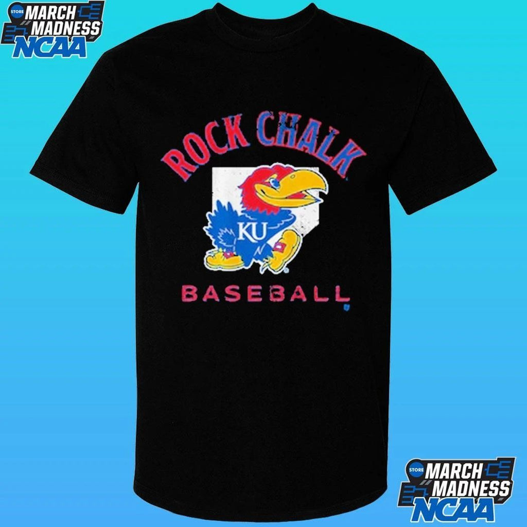 Kansas Baseball Rock Chalk Home Plate Shirt