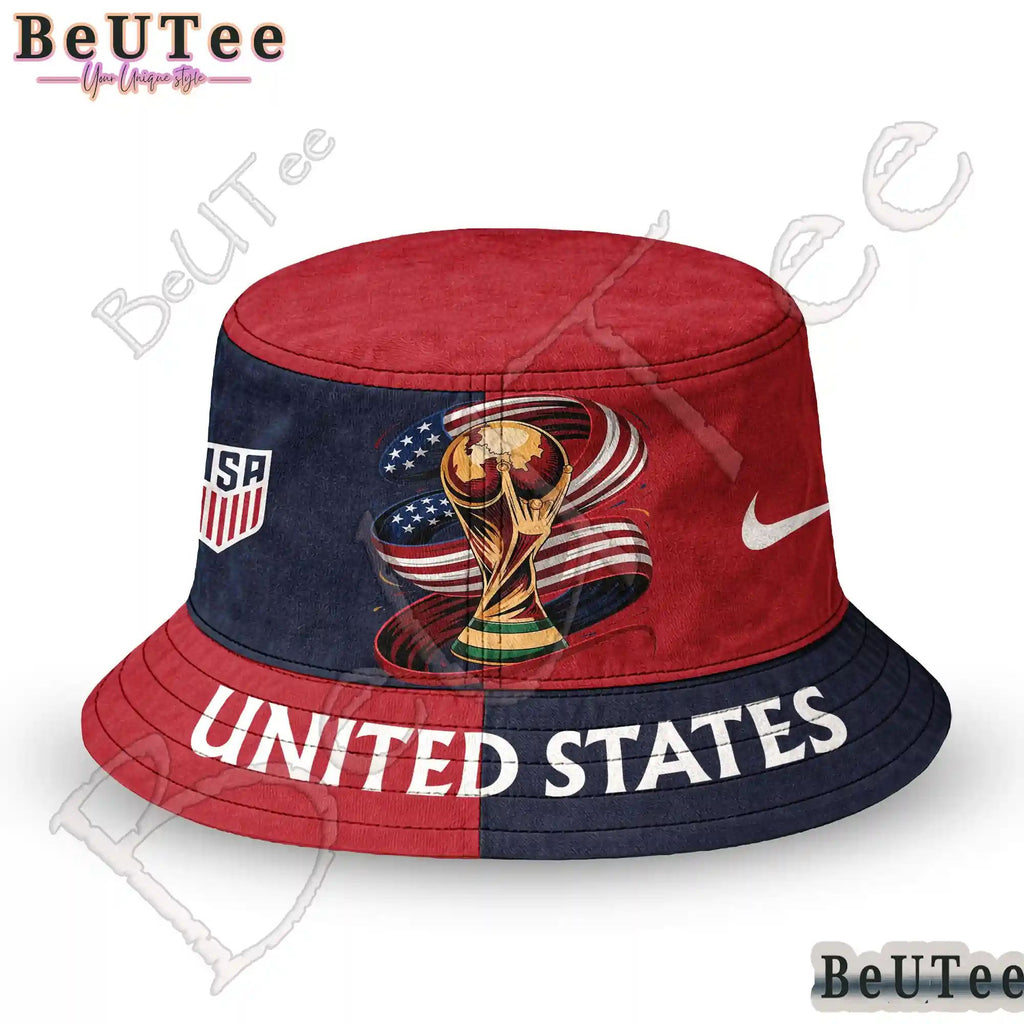 United States Premium World Cup 2026 Golden Trophy Bucket Hat