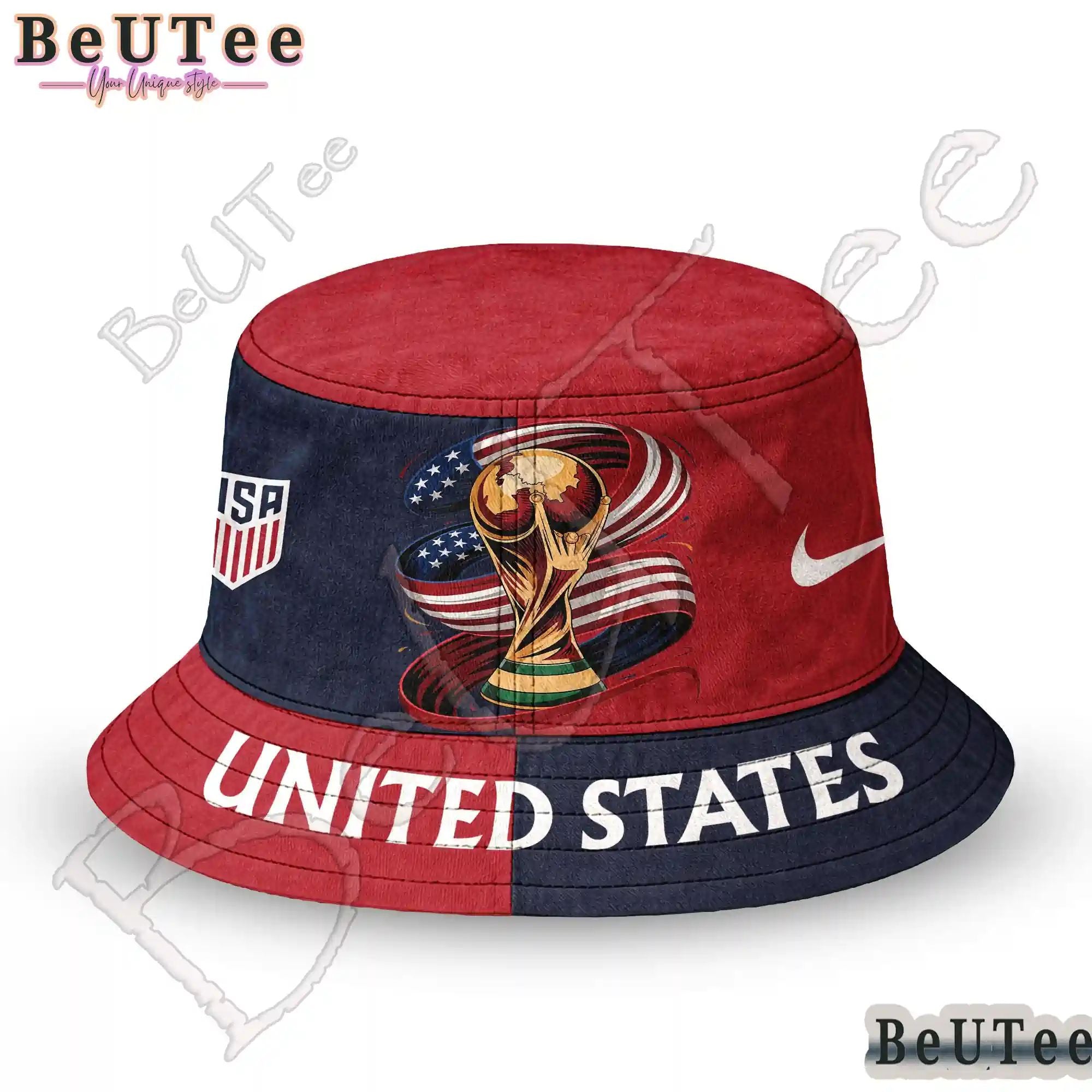 United States Premium World Cup 2026 Golden Trophy Bucket Hat