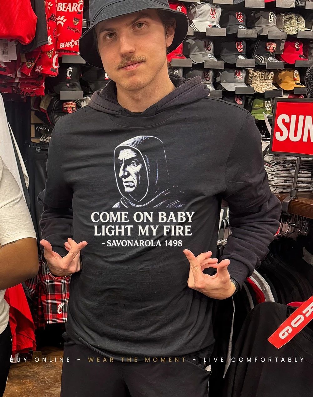 Savonarola come on baby light my fire 1498 shirt