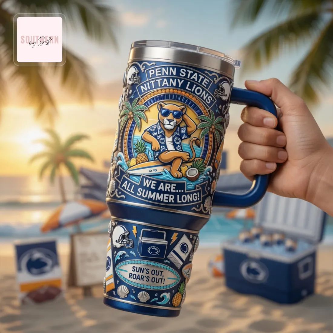 Penn State Nittany Lions Summer Tailgate 40oz Insulated Tumbler with Handle