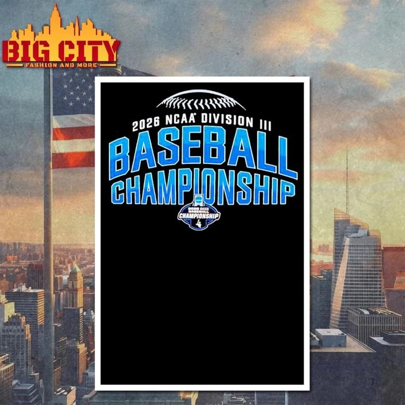 NCAA Division III baseball Championship 2026 Champions Win Here logo Shirt