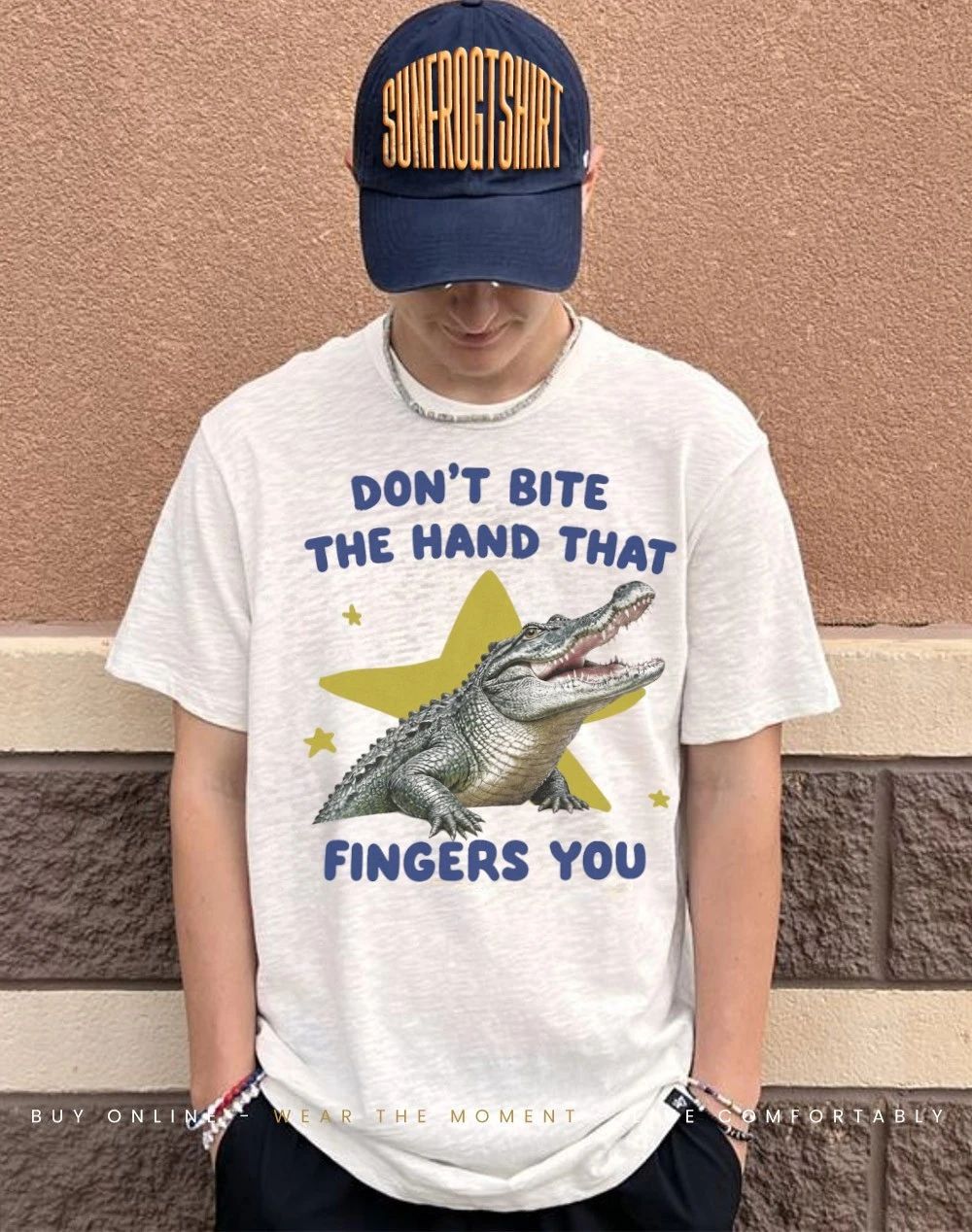 Crocodiles don’t bite the hand that fingers you shirt
