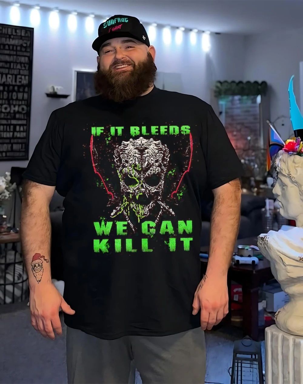 Skull if it bleeds we can kill it shirt