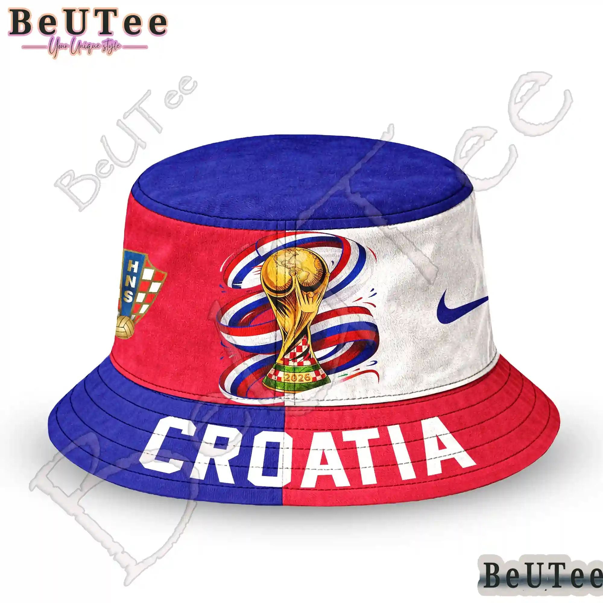 Croatia Premium World Cup 2026 Golden Trophy Bucket Hat