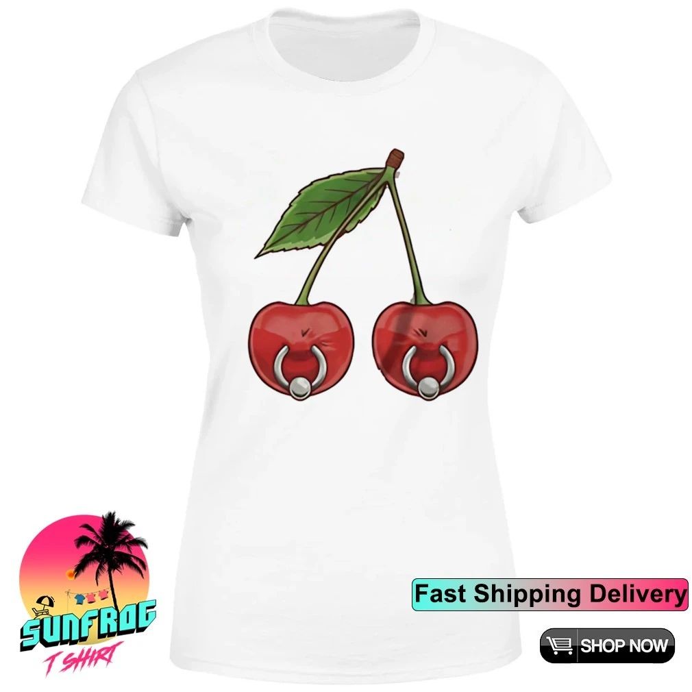 A pair of pierced cherries shirt