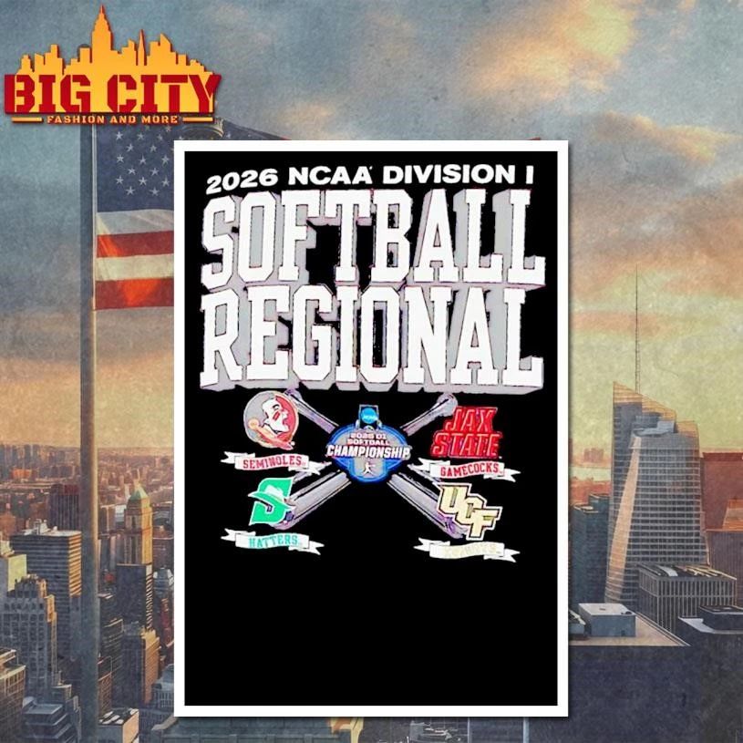 NCAA Division I Softball regional 2026 Seminoles Gamecocks Hatters and Knights Shirt
