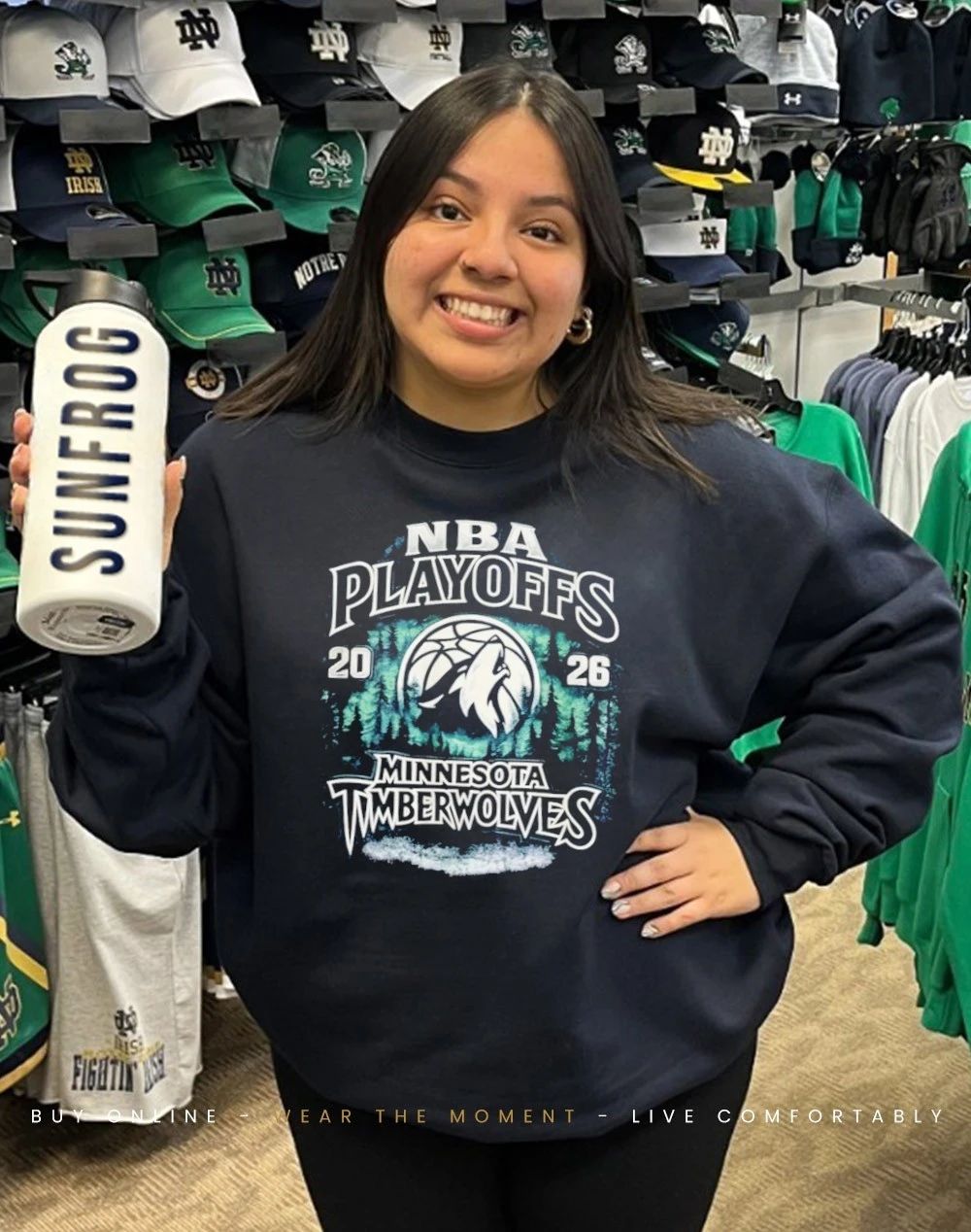 2026 NBA Playoffs Timberwolves front and back shirt