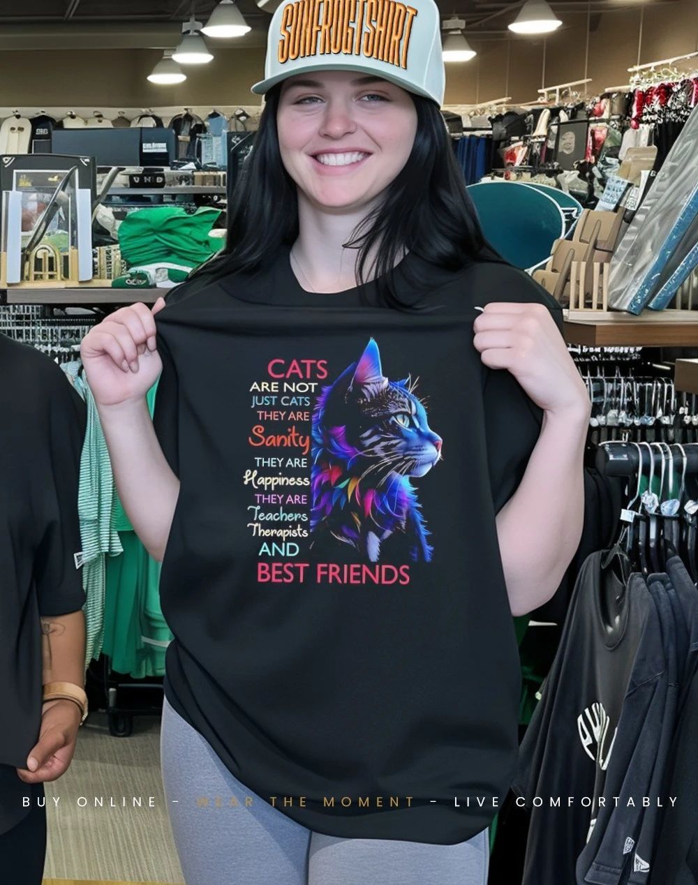 Cats are not just cats they’re sanity happiness best friends shirt