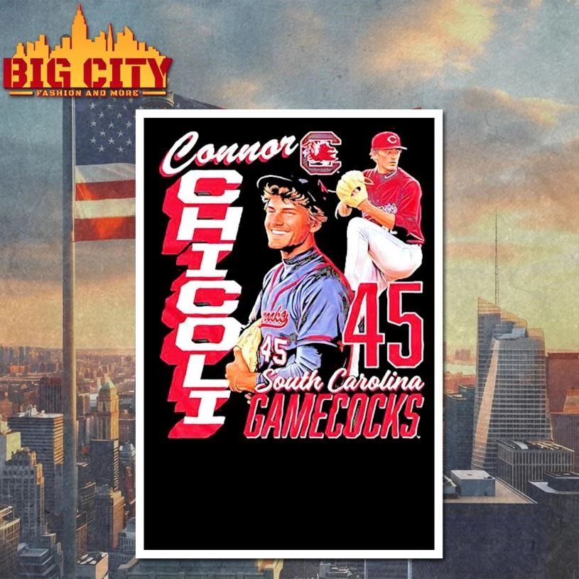 Connor Chicoli number 45 of South Carolina Gamecocks baseball graphic Shirt