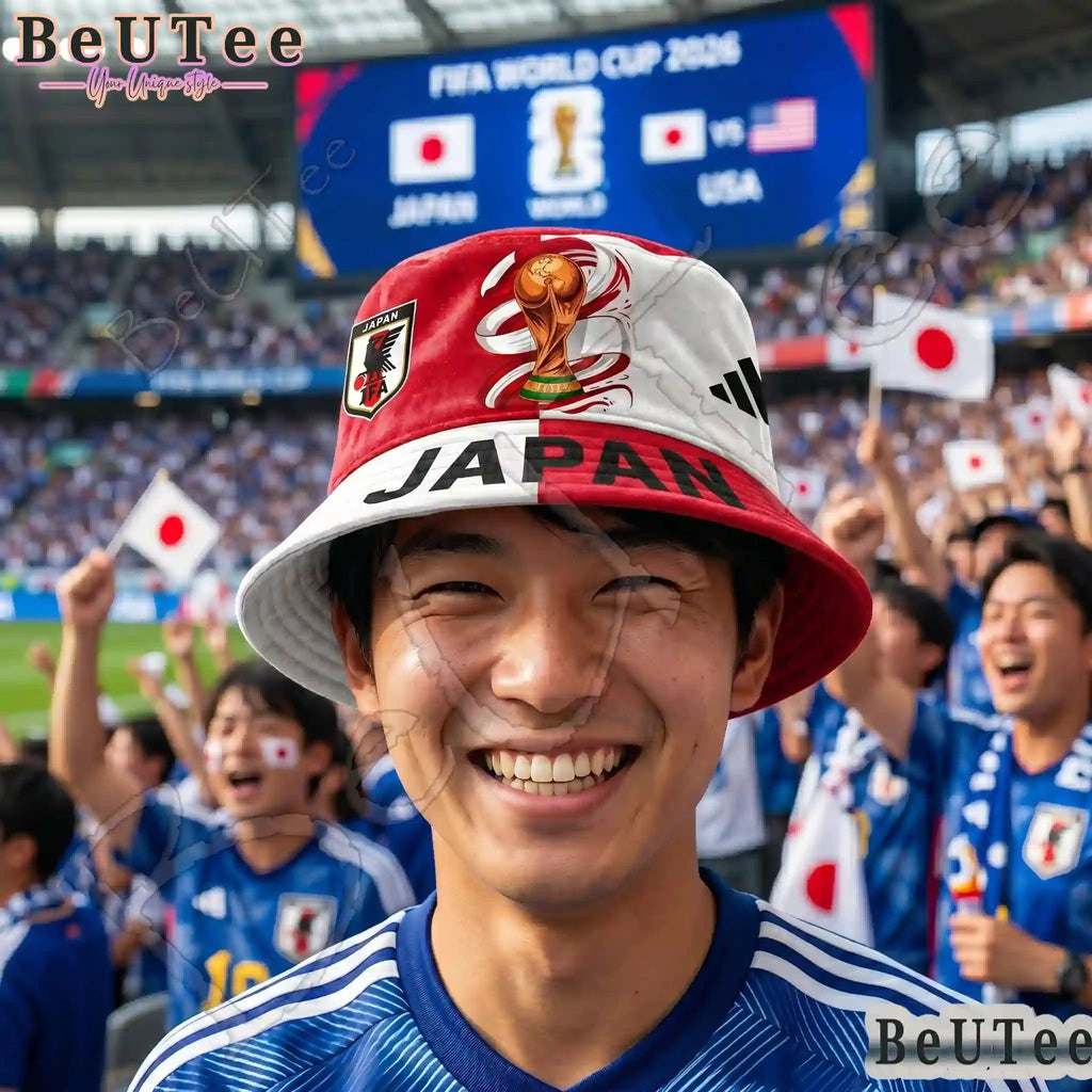 Japan Premium World Cup 2026 Golden Trophy Bucket Hat
