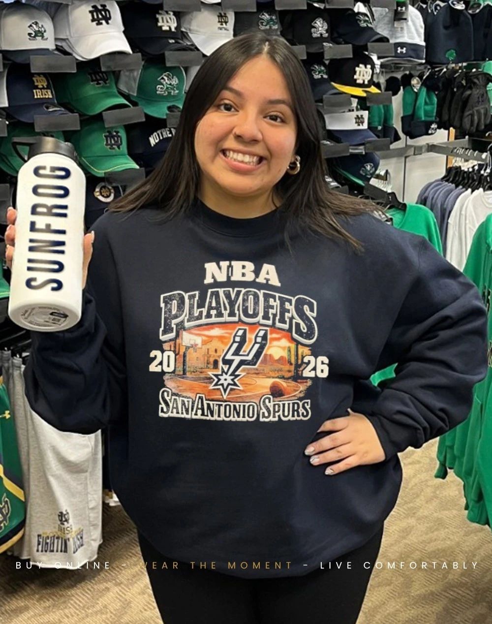 2026 NBA Playoffs San Antonio Spurs front and back shirt