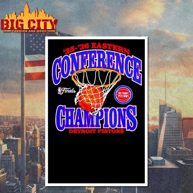 Detroit Pistons 2025-2026 Eastern Conference Champions NBA Finals Shirt