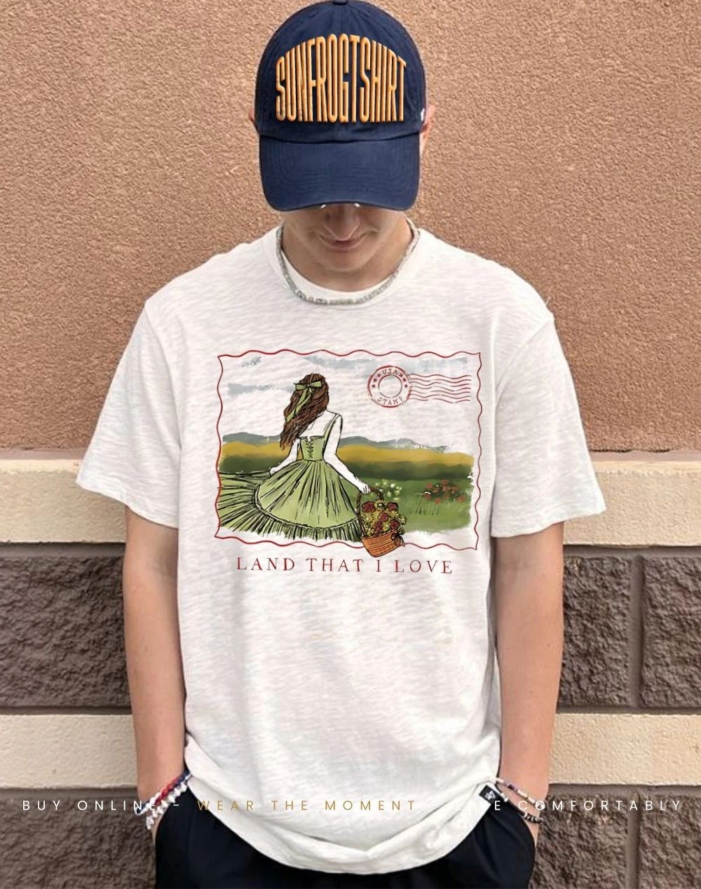 Land that I love vintage postage stamp shirt