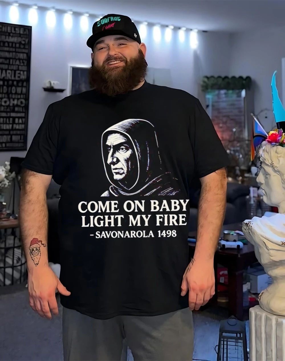 Savonarola come on baby light my fire 1498 shirt