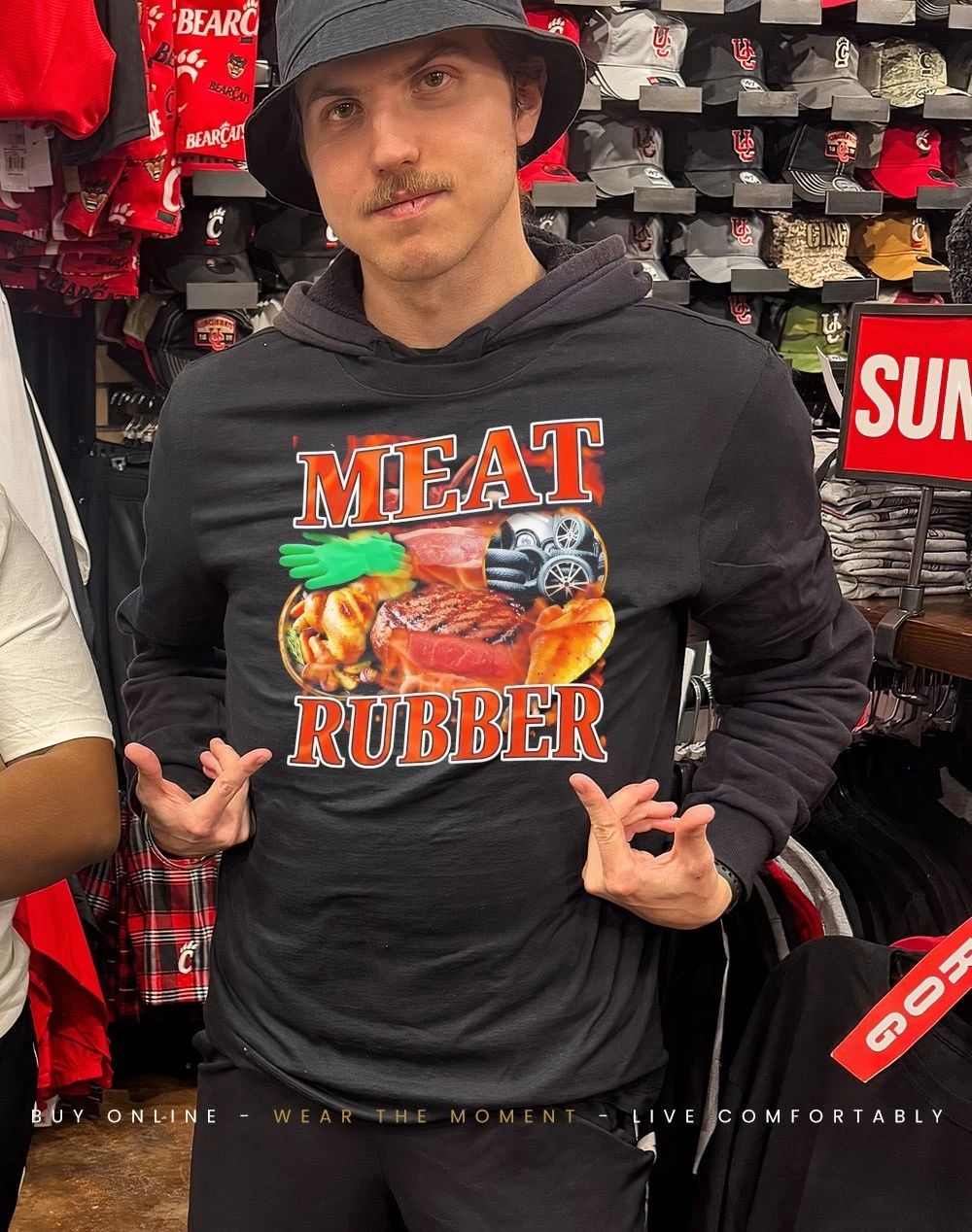 Meat rubber dishes shirt