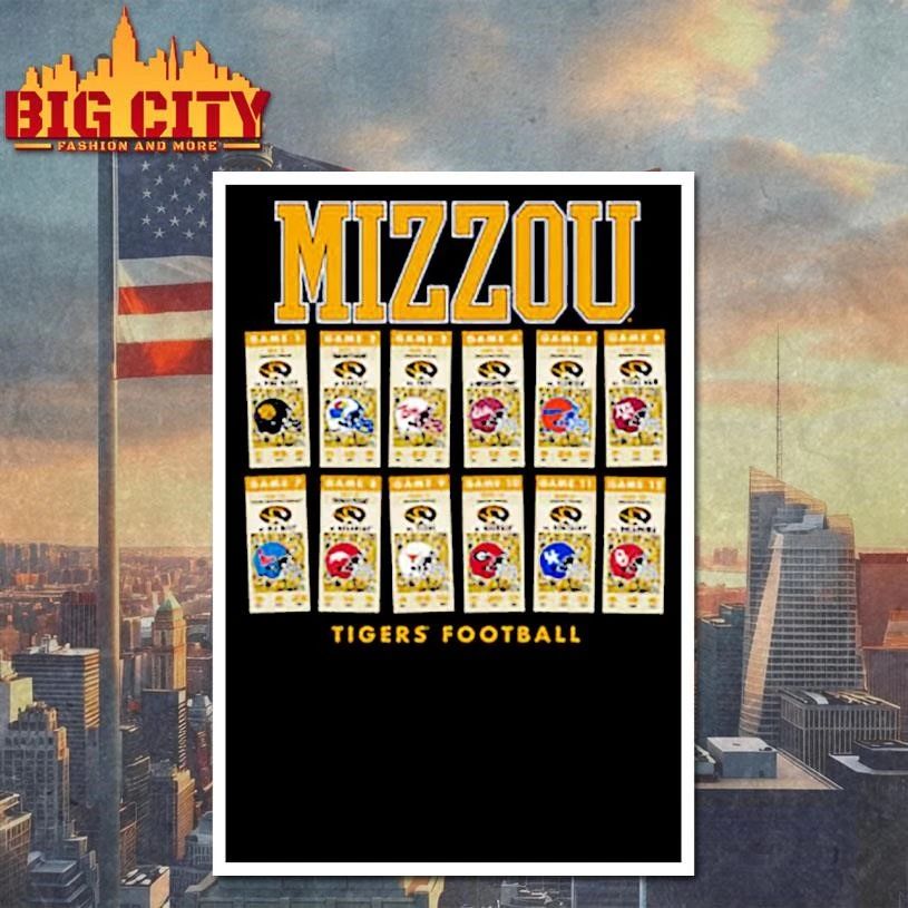B-Unlimited Missouri Tigers Black 2026 Football Schedule Shirt