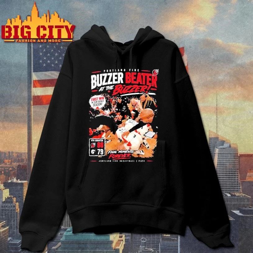 Portland Fire Buzzer Beater First Win Debut Season 2026 Basketball Shirt