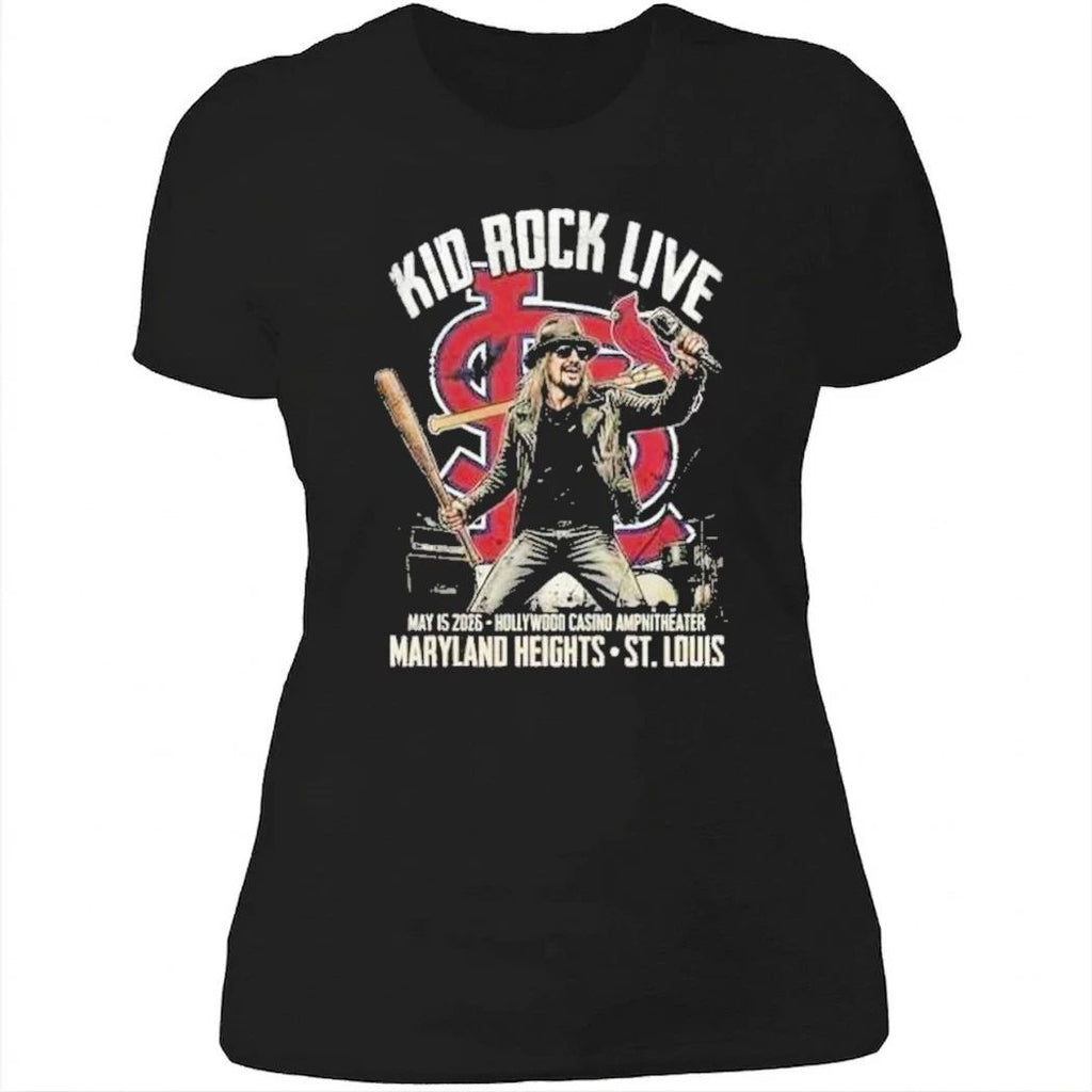 Kid Rock Concert May 15 2026 Hollywood Casino Amphitheater Maryland Heights x St Louis Cardinals MLB Vintage Bootleg Shirt