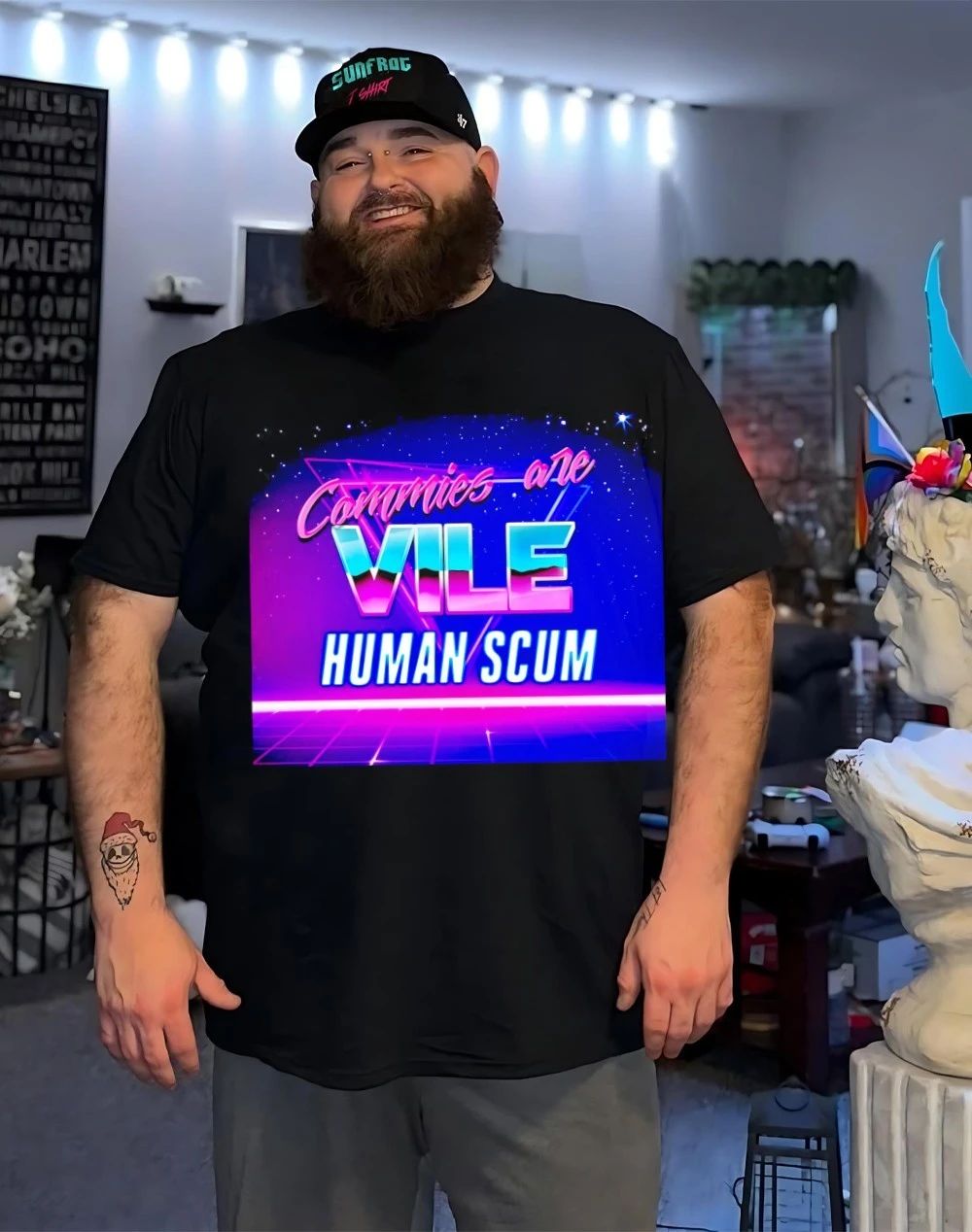 Commies are vile human scum neon 80s vintage shirt