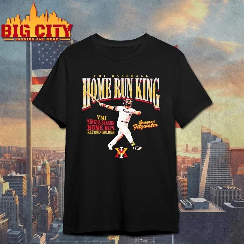 Grayson Fitzwater VMI Baseball Home Run King Single Season Record Holder Shirt