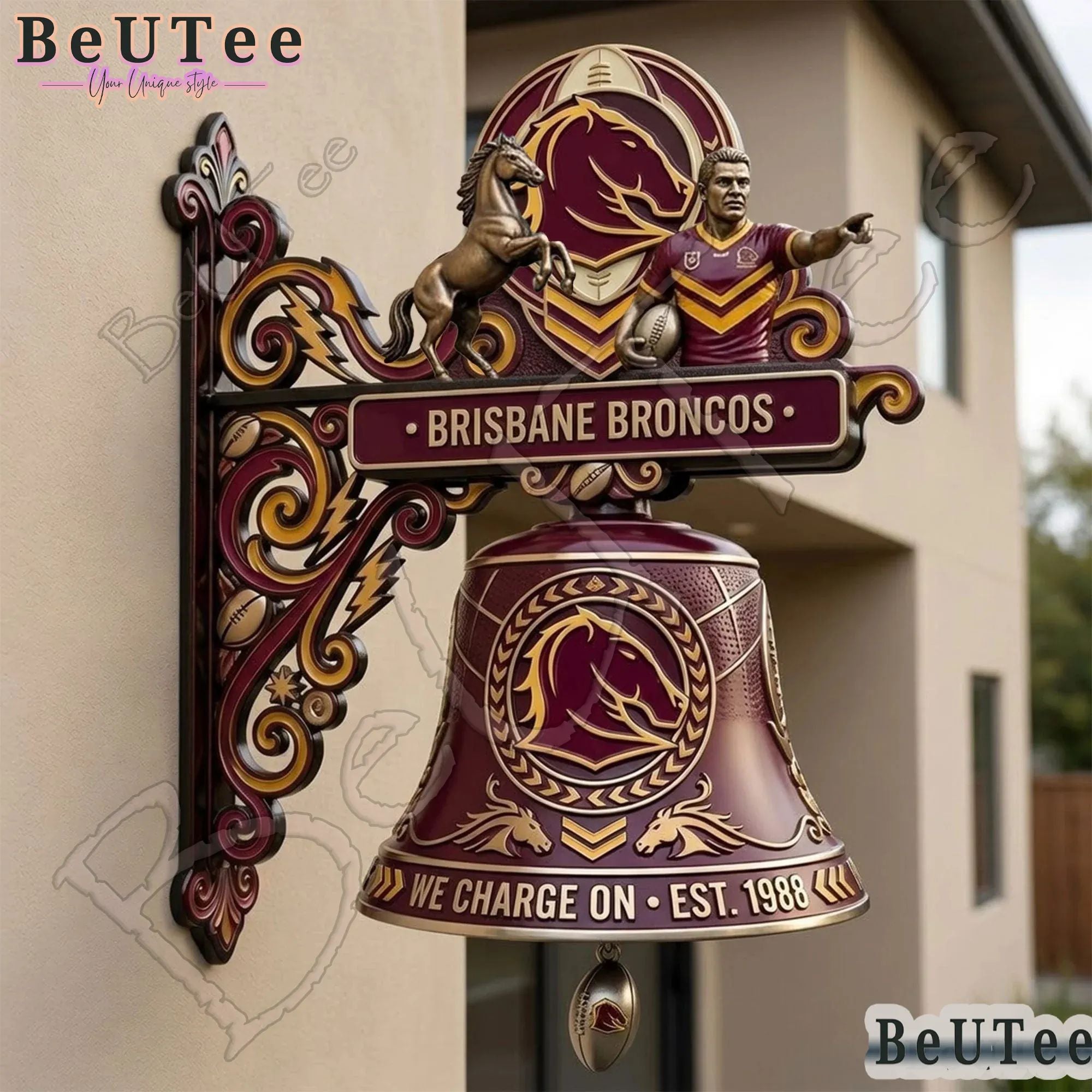 Brisbane Broncos Premium 3D Wall Bell