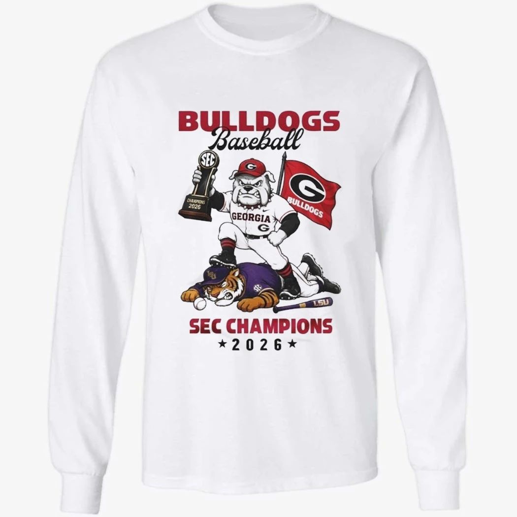 Georgia Bulldogs 2026 NCAA Sec Champions White Mascot Shirt