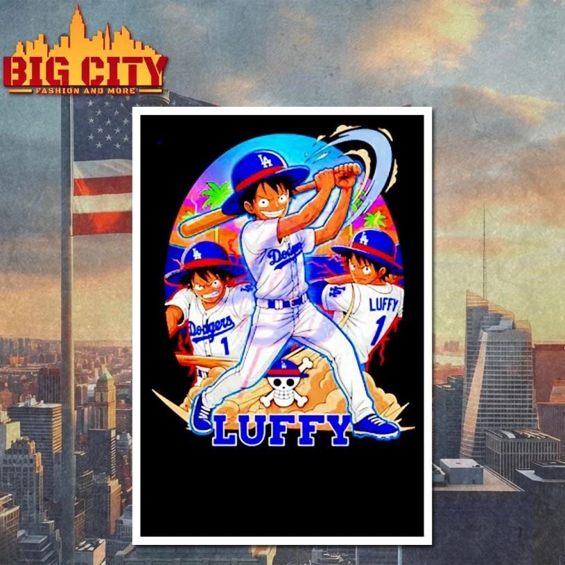 Monkey D. Luffy anime Los Angeles Dodgers Baseball graphic 2026 shirt