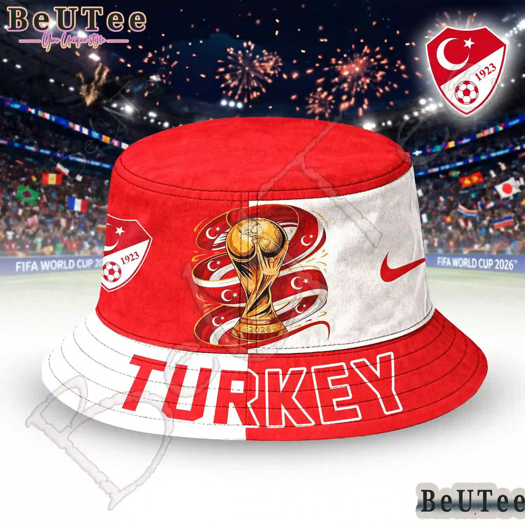 Turkey Premium World Cup 2026 Golden Trophy Bucket Hat