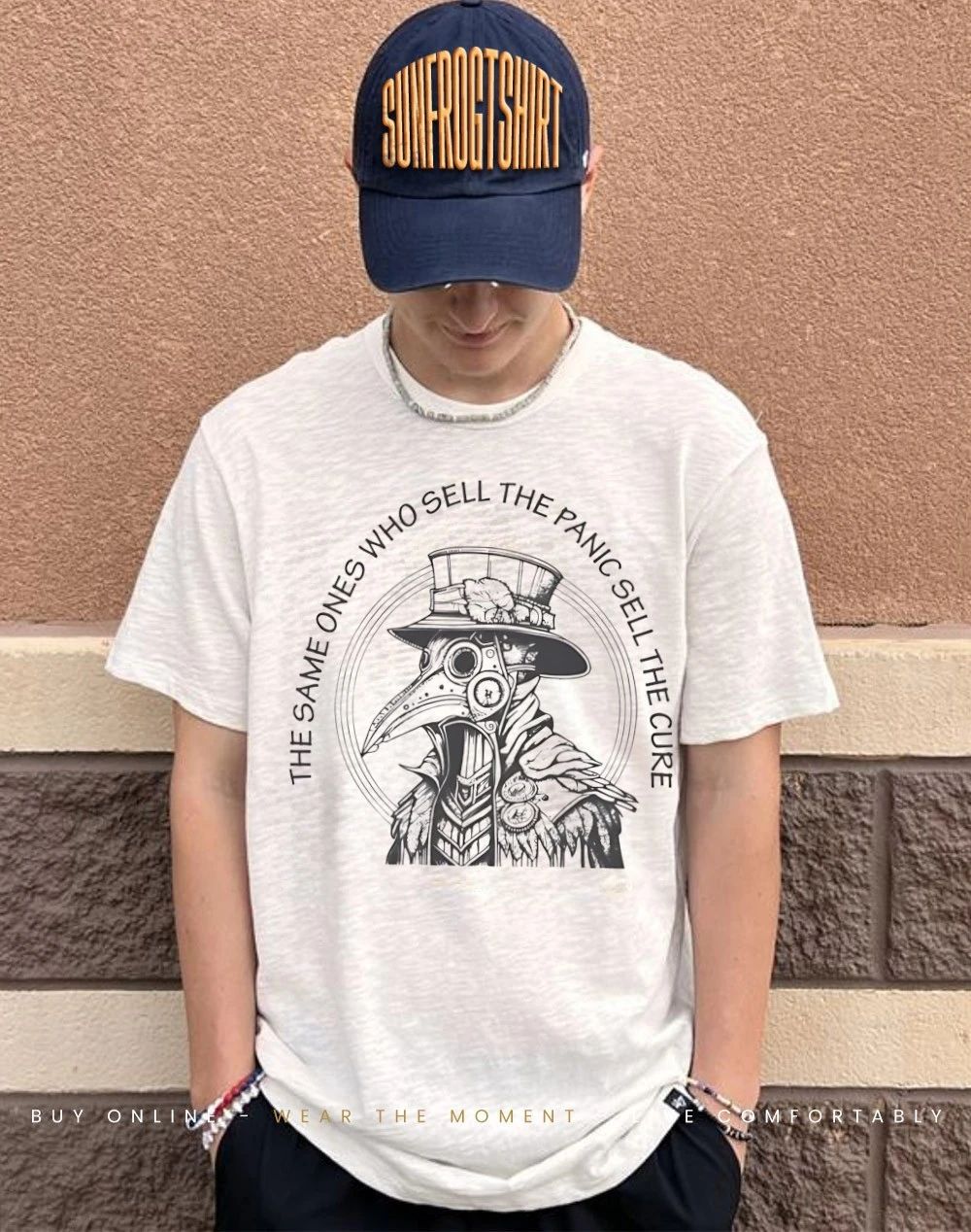 Black plague doctor the same ones who sell the panic sell the cure shirt