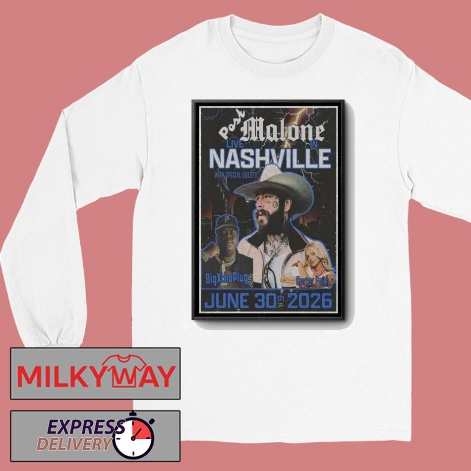 LIMITED June 30 2026 Post Malone Nissan Stadium, Nashville, TN Poster Tour shirt
