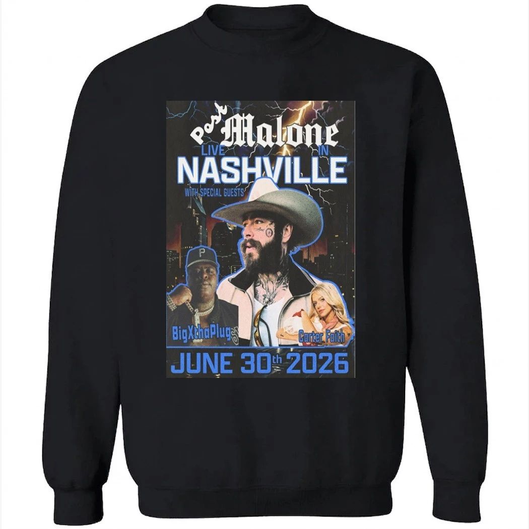 Post Malone June 30 2026 Nissan Stadium Nashville Show Poster Shirt