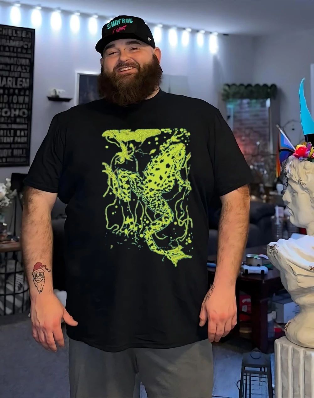 Swimming Frog graphic shirt